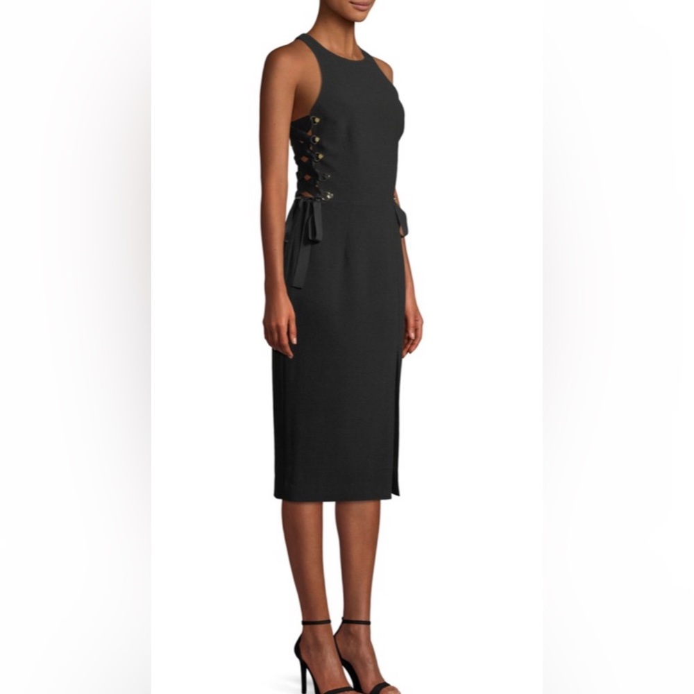 Zimmermann Black Midi Dress with Side Ties